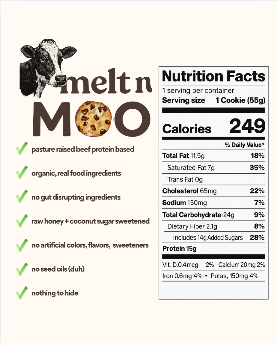 Sea Salt Chocolate Chip Beef Protein Cookie - 4 pack