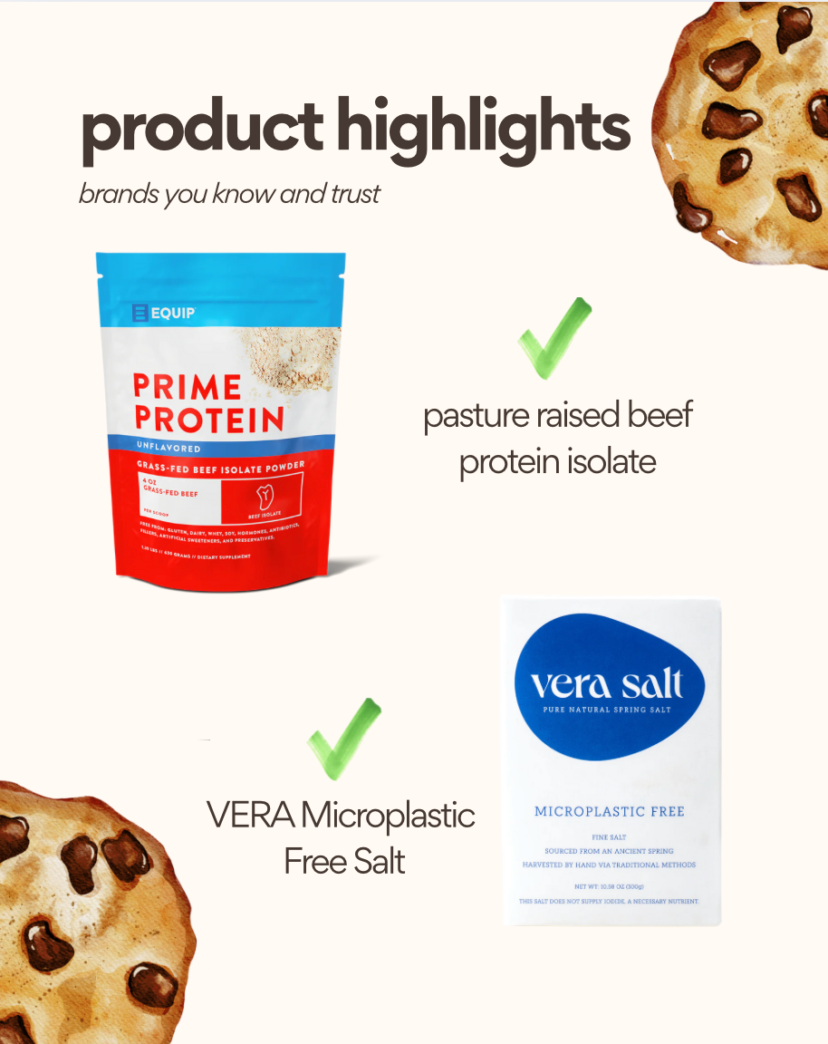 Sea Salt Chocolate Chip Beef Protein Cookie - 4 pack