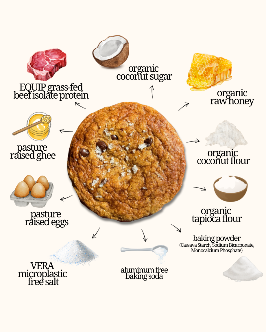 Sea Salt Chocolate Chip Beef Protein Cookie - 4 pack